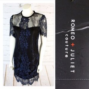 Romeo & Juliet Couture || Black/Blue Lace Dress